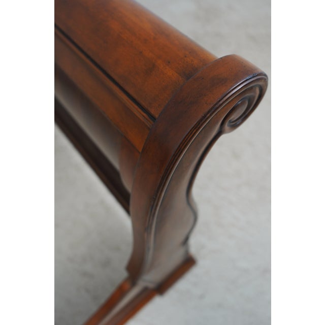 Wood Ethan Allen Queen Size Tuscany Sleigh Bed For Sale - Image 7 of 17