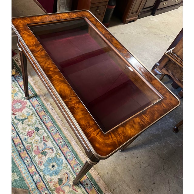 Brown Theodore Alexander Display Cabinet or Vitrine For Sale - Image 8 of 12