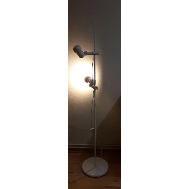 Vintage German Adjustable Double Floor Lamp from Hustadt Leuchten, 1980s, in Very Good conditions. Designed 1980 to 1989...