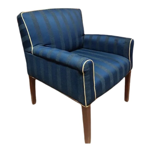 1960s Chastaine Navy Blue Accent Chair For Sale