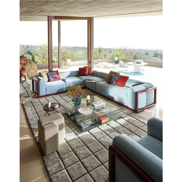 Metal Cornaro Three-Seater Sofa by Carlo Scarpa for Cassina For Sale - Image 7 of 10