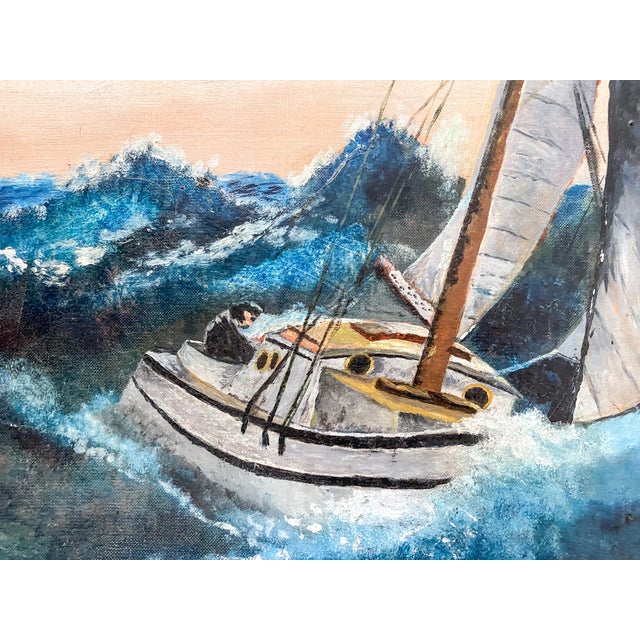 Call me crazy, but I feel like there’s so much emotion in this painting. The man on board speaks to the viewer - is he...