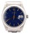 Rolex Oysterdate Precision Ref. 6694 Blue Dial 34mm Stainless Steel Wristwatch For Sale
