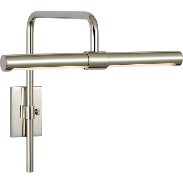 Visual Comfort Thomas O'Brien for Visual Comfort Signature Kidd 9" Frame Mount Picture Light in Polished Nickel For Sale - Image 4 of 12