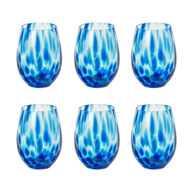 Mauritius Stemless All Purpose Glasses, Set of 6 For Sale - Image 4 of 4
