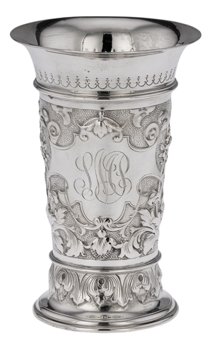 Antique German Silver Wine Goblet, 1890