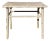 Rustic Raw Bleach White Wash Wood Rectangular Console Side Table For Sale