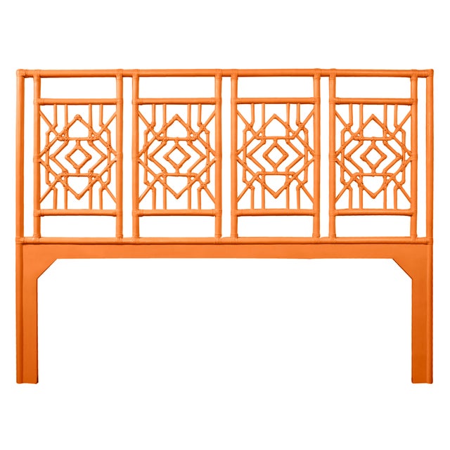 Coastal Tulum Platform Bed King, Citrus Orange For Sale - Image 3 of 7