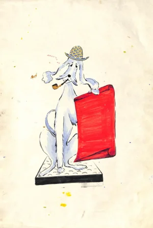 Lanvin of Paris Original Circa 1950s Advertising Watercolor Artwork