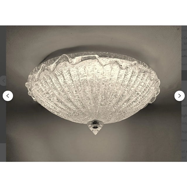 Metal Ceiling Light in Murano Glass from Barovier & Toso For Sale - Image 7 of 15