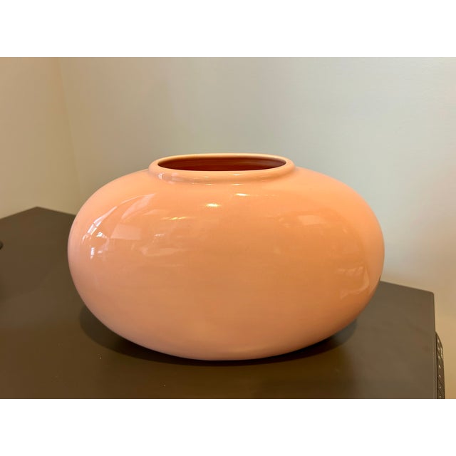 Ceramic Vintage Haeger Pottery Orb Vase – USA-Made Glossy Pink Ceramic, Mid-Century Modern Decor For Sale - Image 7 of 10