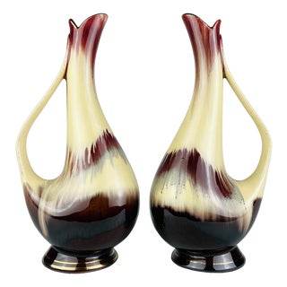 Mid-Century Ceramic Vases from Bay Keramik, West Germany, 1960s, Set of 2 For Sale