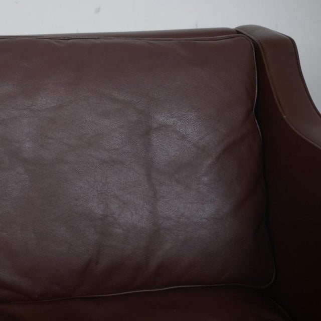 1980s 2422 Two-Seater Sofa in Brown Leather by Børge Mogensen, 1980s For Sale - Image 5 of 18