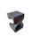 Black Sculptural Side Table Hand-Crafted From Solid Suar Wood Modern Organic For Sale - Image 8 of 8