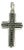 1990s David Yurman Black Diamond Cross Pendant Sterling Silver Estate For Sale