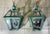 Pair of Vintage Square Handcrafted Copper Hanging Lanterns For Sale - Image 10 of 12