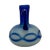 Folk Art Phoenician-Style Blue Satin Glass Amphora Vase For Sale - Image 3 of 10