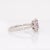2020s 1ct Pink Sapphire Ring With Natural Diamond Halo: Solid 14k White Gold | 6mm For Sale - Image 5 of 7