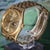 Vintage Rolex Datejust 1601 14k Yellow Gold Pie Pan Dial Jubilee Bracelet Watch For Sale - Image 9 of 15