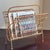 Mid-Century Modern 1950s Bamboo & Rattan Openweave Magazine Rack W/ Iron Base For Sale - Image 3 of 18