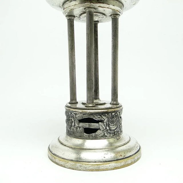 Metal Art Nouveau Polish Bowl on Stand, 1900s For Sale - Image 7 of 10