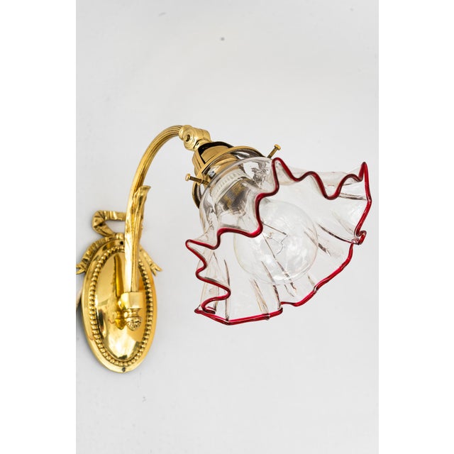 Jugendstil Wall Lamp with Original Opaline Glass Shade, 1908 For Sale - Image 14 of 18