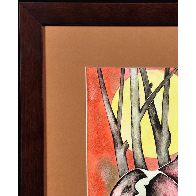 1980s Geoffrey Key, Horse with Rising Sun, 1989, Watercolour, Framed For Sale - Image 5 of 18