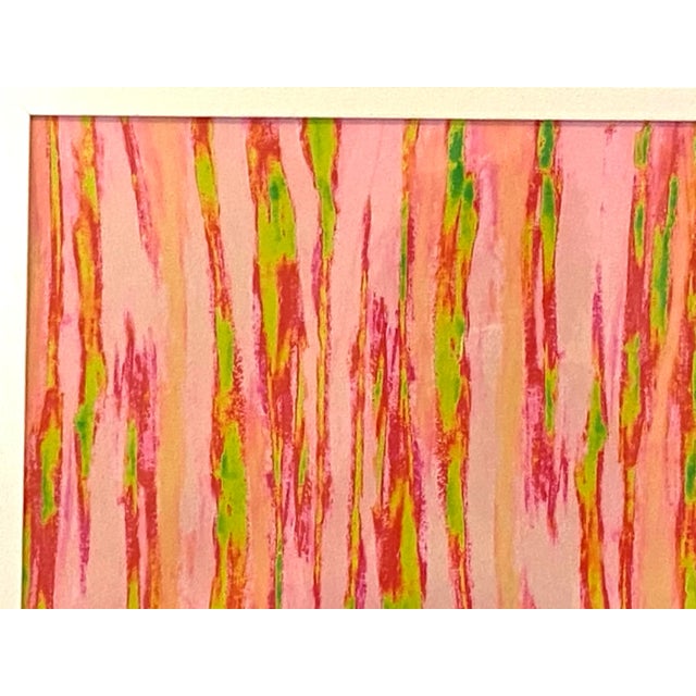 Framed Abstract Pink Green "Enlightened Terrain" Artist's Print by Suga Lane For Sale - Image 4 of 11