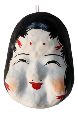 Vintage Okame Mask from Kasukabe Hariko, 1970s