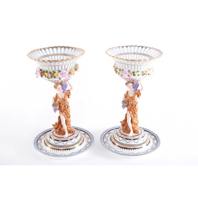 Limoges, France Late 20th Century Gilt Gold / Glazed Porcelain Decorative Bowls - a Pair For Sale - Image 4 of 13