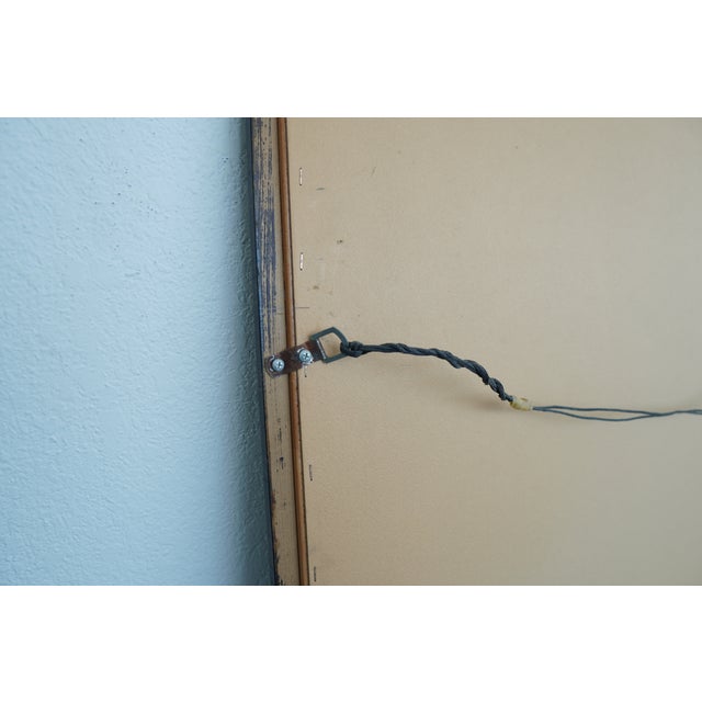 Vintage Distressed Black Lacquer Style Wall Mirror For Sale - Image 10 of 10