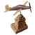 Beige Art Deco Propeller Plane in Carved Wood and Metal, 1920s For Sale - Image 8 of 8