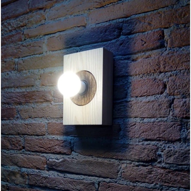 Wood Book Uno Wall Lamp by Pietro Meccani for Meccani Design For Sale - Image 7 of 9