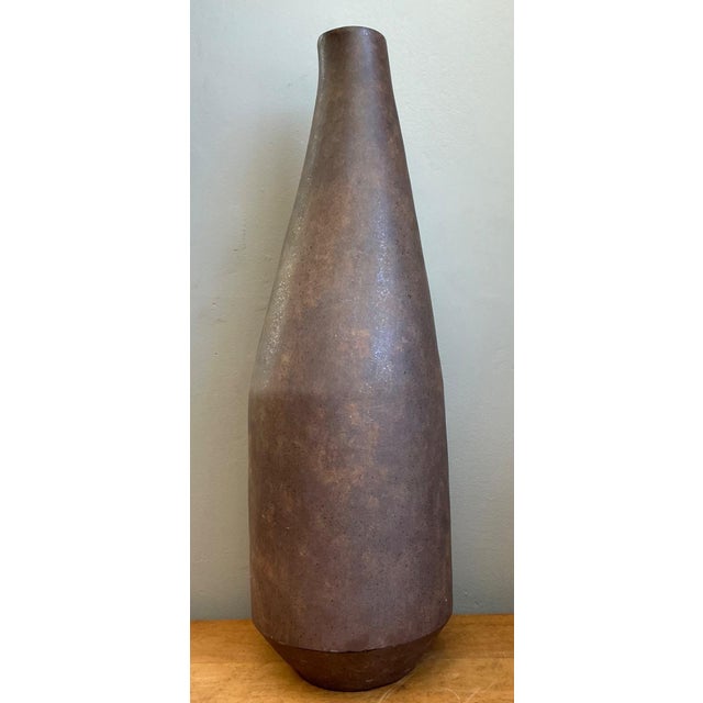 Ceramic Vintage Tall Earthenware Vessel For Sale - Image 7 of 12