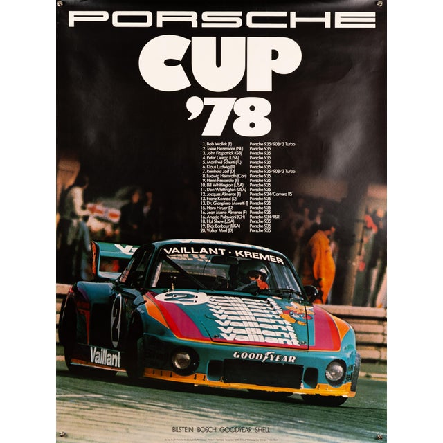 Porsche Cup 78 Original Poster by Advertising Agency Strenger, 1978 For Sale - Image 9 of 9