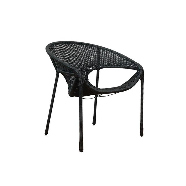 Custom woven dining chair inspired by the classic Miller Fong Chair and updated for outdoor comfort. Available in black,...