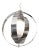 1970s Italian Armillary Style Chrome Pendant Lamp For Sale