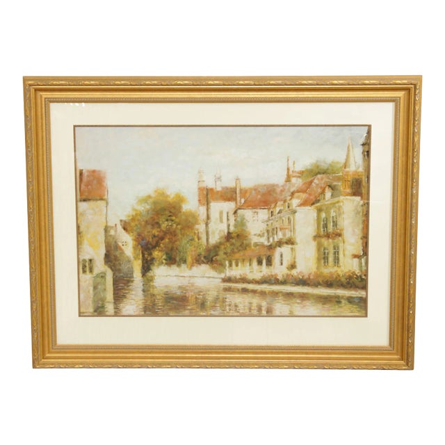 Early 21st Century "Across the Canal" Impressionist Print by Michael Longo For Sale