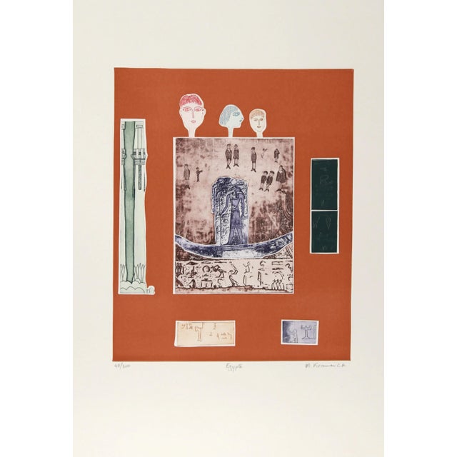 Rustic Mireille Kramer, Egypte, Etching For Sale - Image 3 of 3