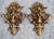 1980s Bronzed Cherub Wall Sconces Ornate Pair Gold Rococo Baroque Putti Candle Holder For Sale - Image 5 of 10