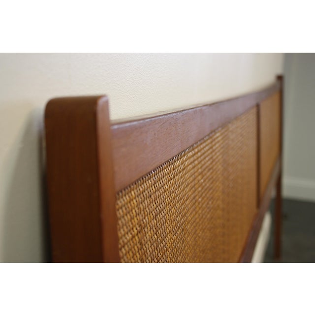 Late 20th Century Boho Chic Teak & Basketweave King ...