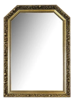 Vintage Gold Ornate Wall Mirror with Carved Details