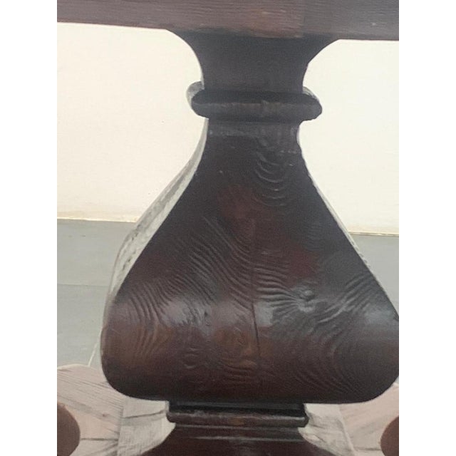 Brutalist Dining Table in Oak For Sale - Image 10 of 17