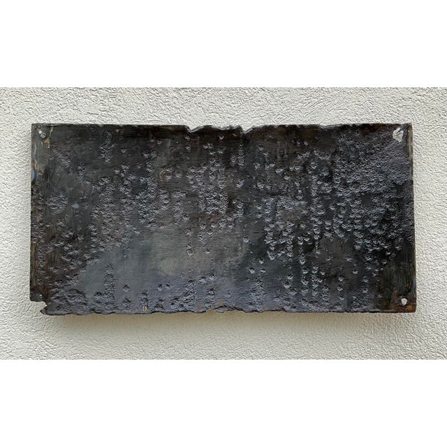 Blue Antique Belgian Embossed Enamel Animal Protection Sign, 1905 For Sale - Image 8 of 11