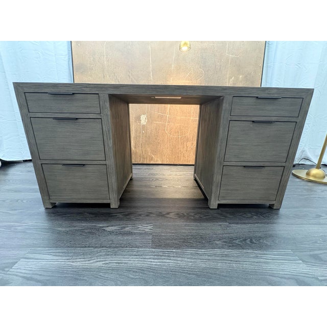 Rh Laguna Storage Desk – Grey Driftwood For Sale - Image 10 of 18