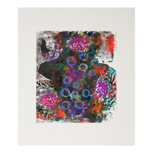 Blue Emersion - Original Abstract Acrylic on Paper by Dave Francis