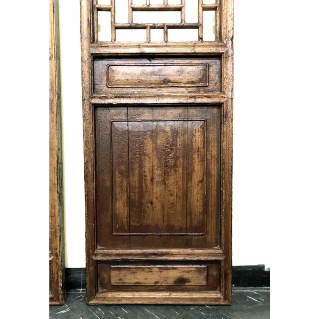 Asian Early 19th Century Antique Chinese Screen Panels - a Pair For Sale - Image 3 of 13