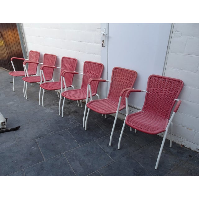 Vintage Italian Chairs in Orange, 1950s, Set of 6 For Sale - Image 18 of 18