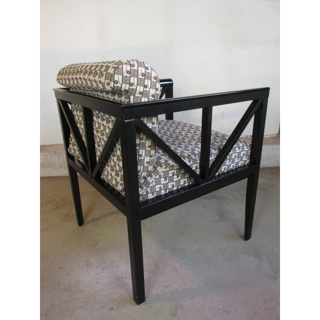 Wood Vintage Custom Designer Josef Hoffmann Style Armchairs, a Pair For Sale - Image 7 of 12