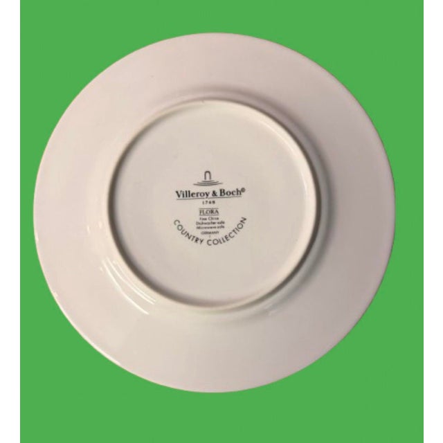 White 6 Flora by Villeroy & Boch Lunch Plates For Sale - Image 8 of 8